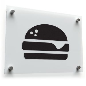 Minimalist Burger Silhouette Sticker