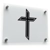 Minimalist Cross Design Vinyl Sticker