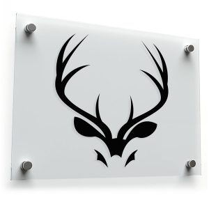 Minimalist Deer Antler Sticker