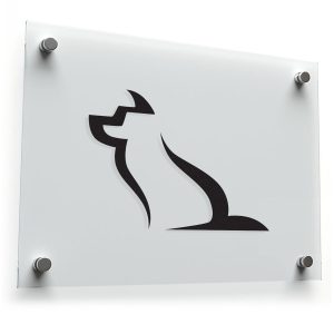 Minimalist Dog Silhouette Vinyl Sticker