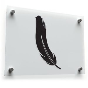 Minimalist Feather Silhouette Sticker