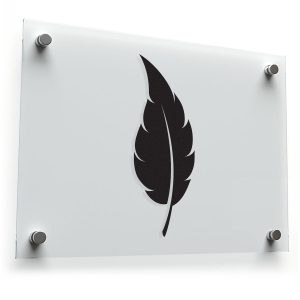 Minimalist Feather Silhouette Sticker