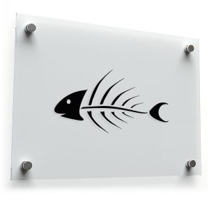 Minimalist Fish Skeleton Sticker