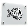 Minimalist Fish Skeleton Sticker 1