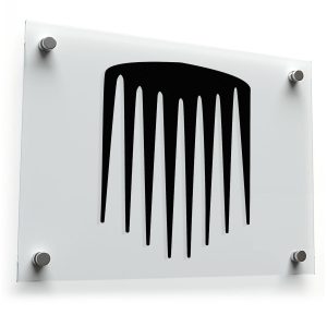 Minimalist Hair Comb Vinyl Sticker