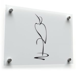 Minimalist Heron Silhouette Sticker