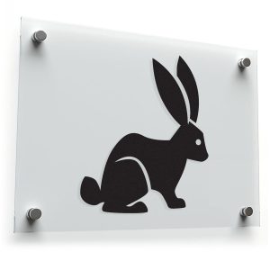 Minimalist Rabbit Silhouette Sticker