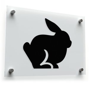 Minimalist Rabbit Silhouette Sticker