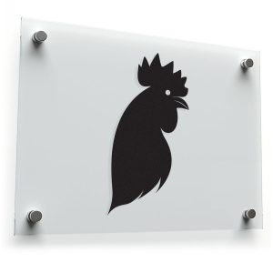 Minimalist Rooster Profile Sticker