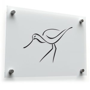 Minimalist Shorebird Silhouette Sticker
