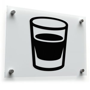 Minimalist Shot Glass Silhouette Sticker