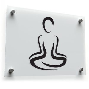 Minimalist Yoga Pose Vinyl Sticker