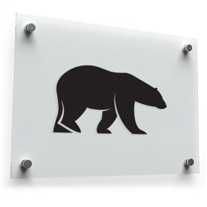 Minimalist polar Bear Silhouette Sticker
