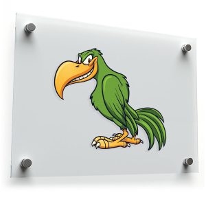 Mischievous Green Bird Decal