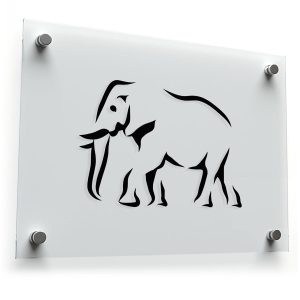Modern Mammoth Silhouette Vinyl Decal