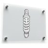 Monochrome Shock Absorber Vinyl Sticker