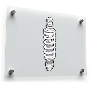 Monochrome Shock Absorber Vinyl Sticker