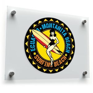 Montañita Beach Surfing Sticker