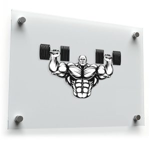 Muscle Man Weightlifting Vinyl Sticker