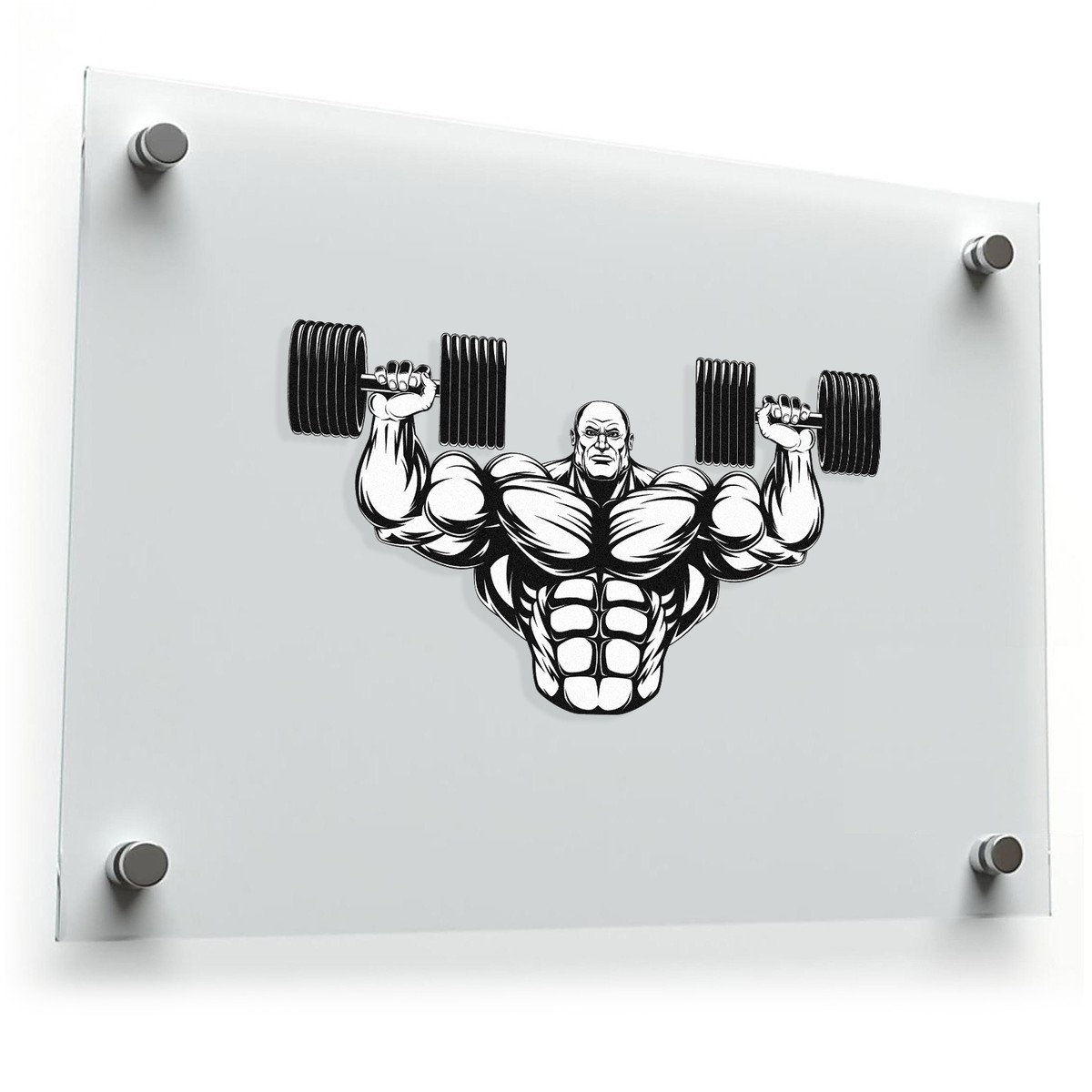 Muscle Man Weightlifting Vinyl Sticker 3 Muscle Man Weightlifting Vinyl Sticker
