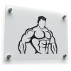 Muscular Bodybuilder Silhouette Sticker 1
