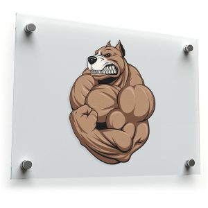 Muscular Bulldog Sticker