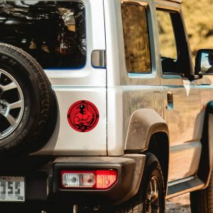 Alternative view of Muscular Hawk Sticker