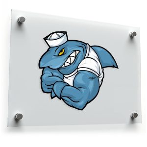 Muscular Sailor Shark Decal