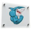 Muscular Shark Vinyl Sticker