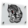 Muscular Wolf Head Decal 1
