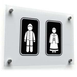 Norwegian Restroom Sign Vinyl Sticker
