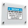 Notice Safety Equipment Required Sign Sticker – Durable Vinyl