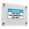 Notice Sign Sticker This Door for Emergency Use Only 1