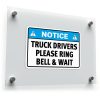 Notice Sign Sticker Truck Drivers Please Ring Bell 1
