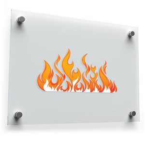Orange Flame Sticker