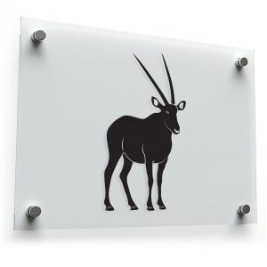 Oryx Antelope Silhouette Vinyl Decal