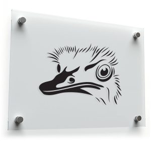 Ostrich Head Vinyl Sticker