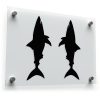 Pair of Shark Silhouette Stickers 1