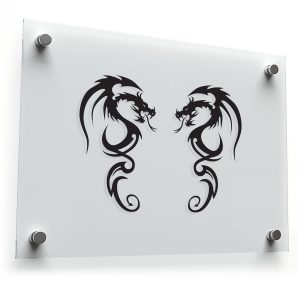Pair of Tribal Dragon Stickers