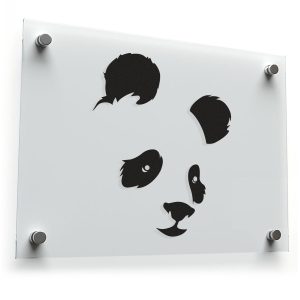 Panda Face Silhouette Sticker