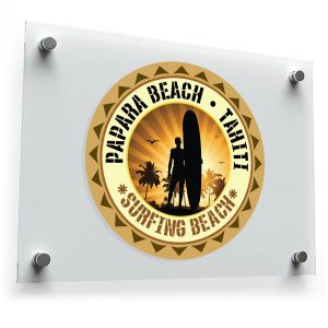 Papara Beach Tahiti Surfing Sticker