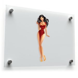 Pin-Up Style Woman Sticker