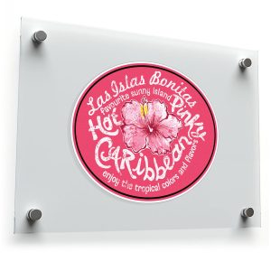 Pink Caribbean Hibiscus Sticker