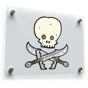 Pirate Skull and Crossed Swords Sticker