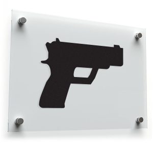Pistol Silhouette Vinyl Sticker