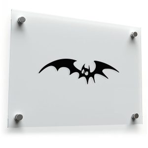 Playful Bat Silhouette Sticker