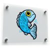 Playful Blue Fish Vinyl Sticker