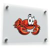Playful Crab Vinyl Sticker 1