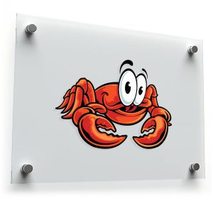 Playful Crab Vinyl Sticker