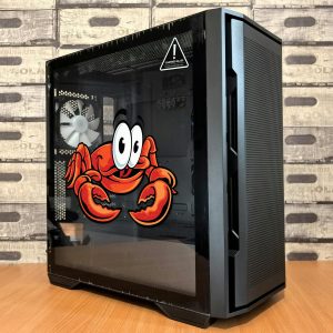 Alternative view of Playful Crab Vinyl Sticker